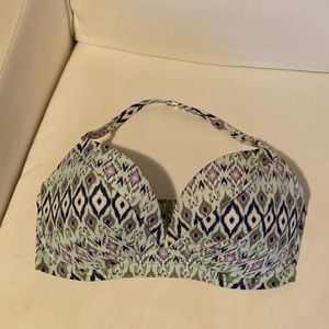 Victoria Secret bathing suit top. 36DD. Purp/navy/mint/olive/wht